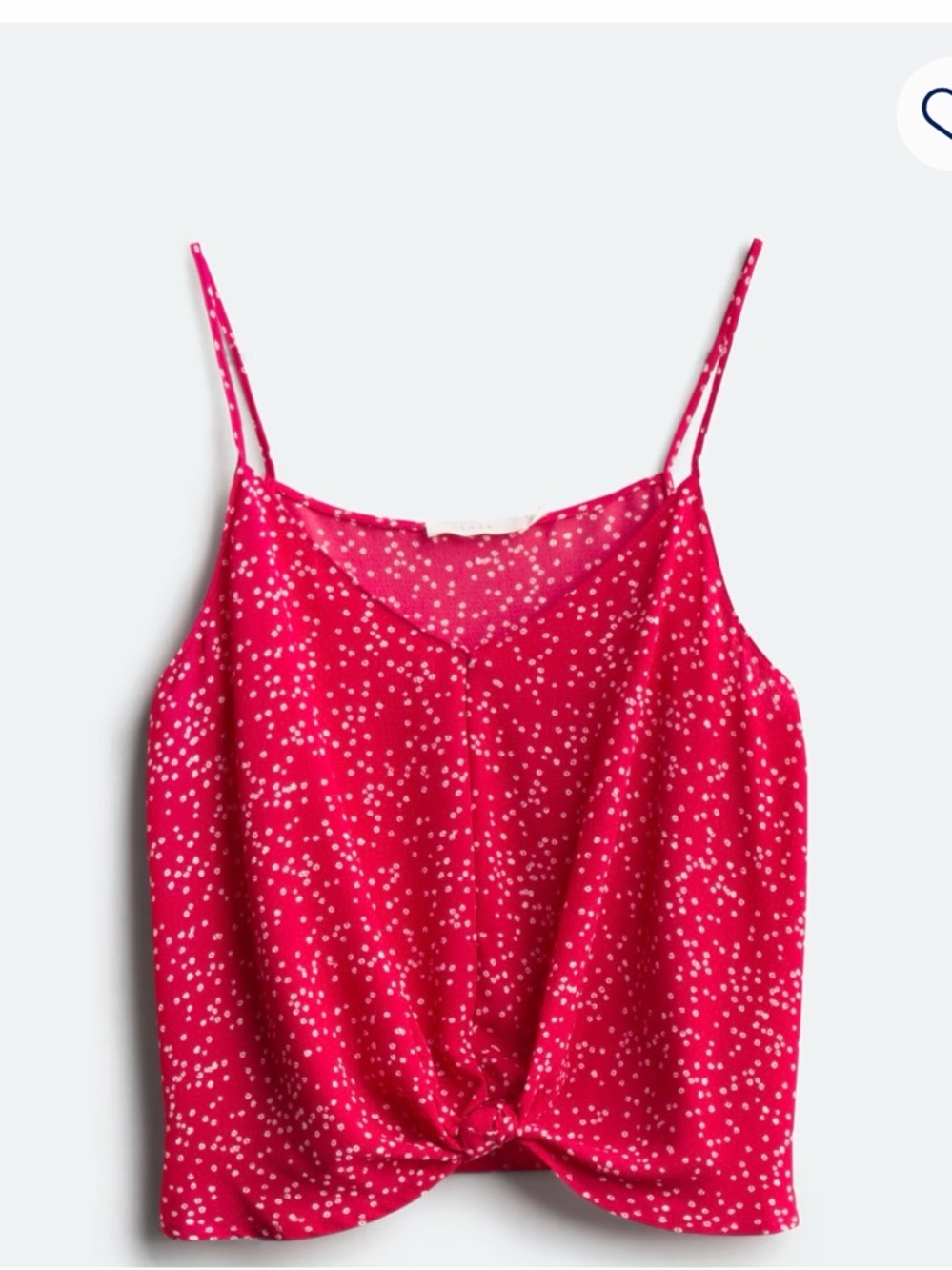 Lush Devon Knot Twist-Front Cami Crop Blouse